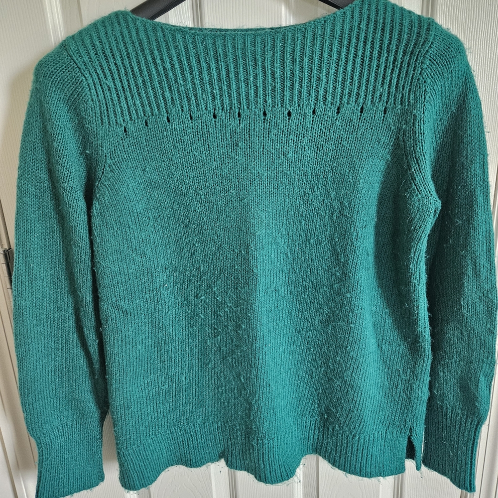 LOFT Turquoise Crew Neck Sweater